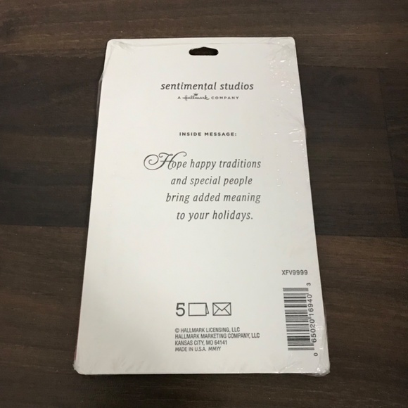 NEW 5 PACK Hallmark Sentimental Studios Merry Christmas Cards Envelopes - Picture 2 of 2